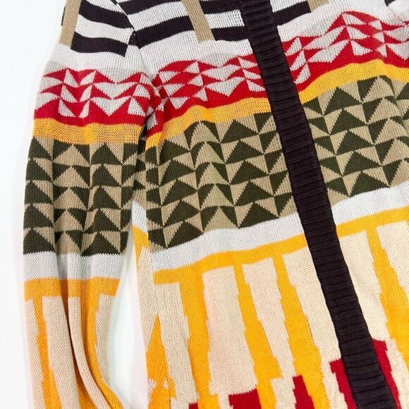 Sparrow Sweater Womens Medium Art to Wear Linen Blend Knitted Cardigan artsy - Picture 9 of 10